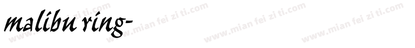 malibu ring字体转换